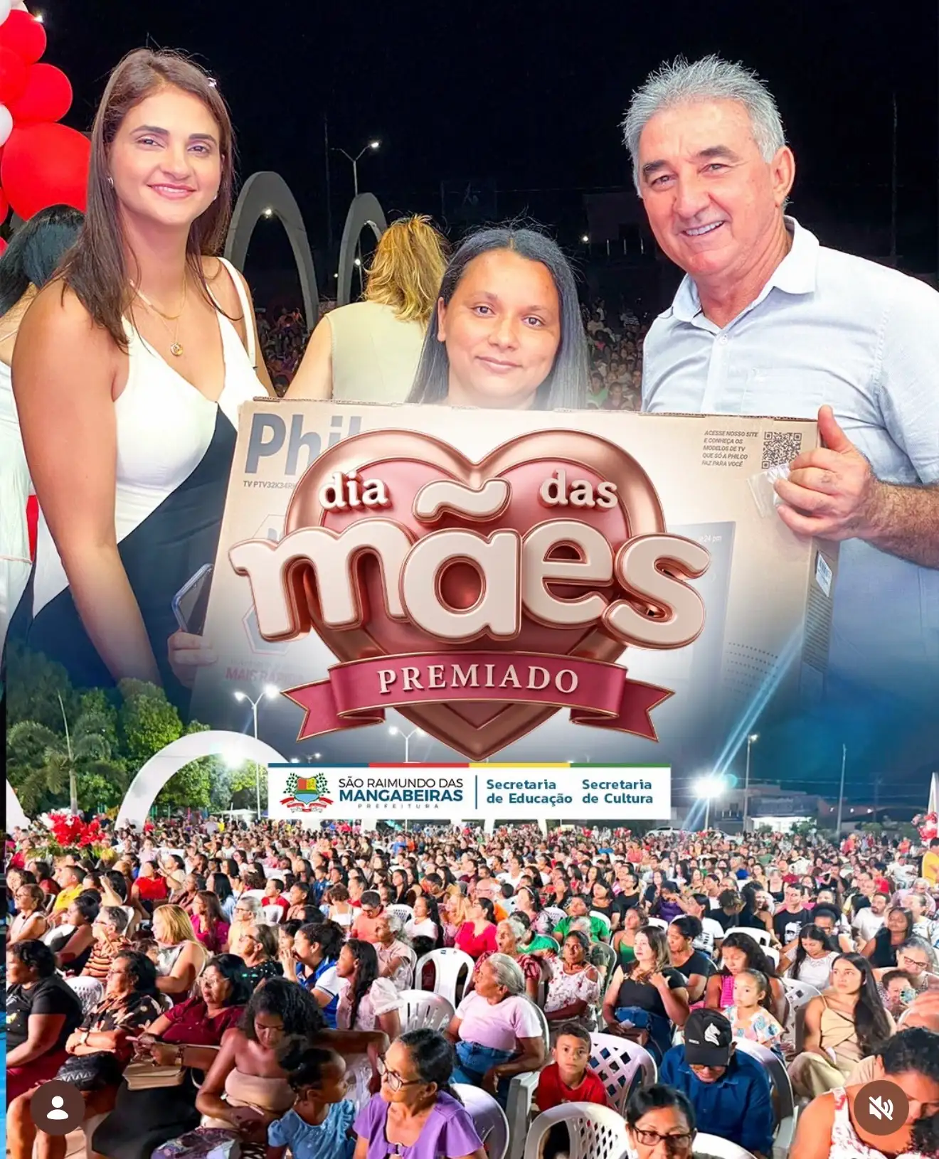 Prefeitura de São Raimundo das Mangabeiras realiza Festa das Mães com show de prêmios e grande público