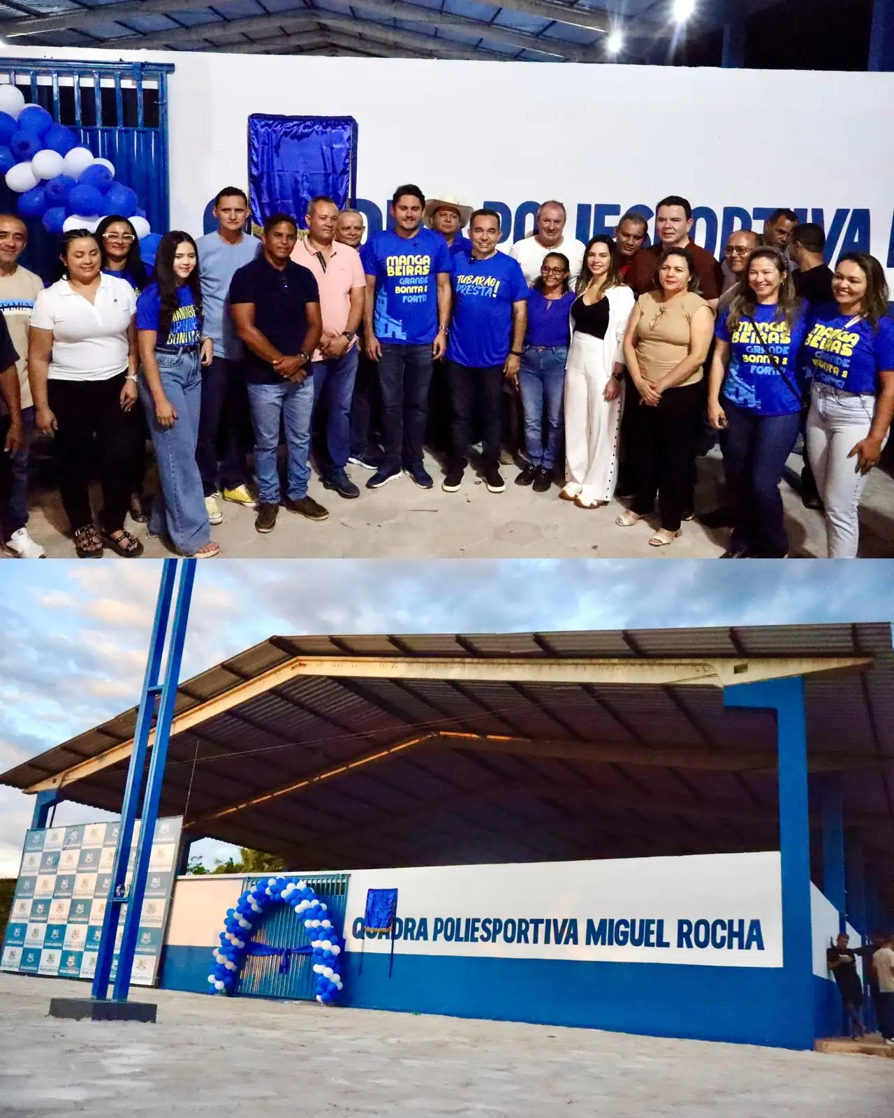 Foto 1 – Prefeitura de Mangabeiras inaugura Quadra Poliesportiva Miguel Rocha
