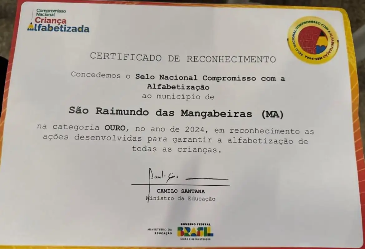 Foto 2 – Mangabeiras recebe Selo Ouro em alfabetização